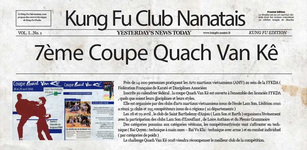 7ème Coupe Quach Van Kê 2018 